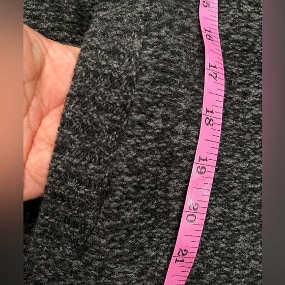 [L]TNA Aritzia Telluride Shawl Neck Charcoal Wool Knit Zip-Up Cardigan - Picture 7 of 9
